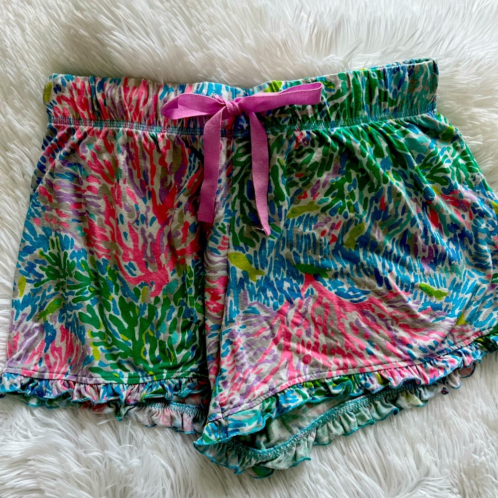 LILY PULITZER LOUNGEWEAR PAJAMA SHORTS BOTTOMS SZ SMALL 4/6